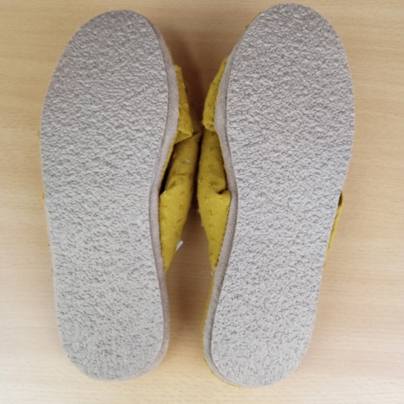 NWT MADEWELL Criss Cross Scuff Slippers in Mustard Clip Dot Sz. 5 - Picture 5 of 7
